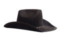 Black cowboy hat isolated on white background Royalty Free Stock Photo