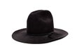 Black cowboy hat on white Royalty Free Stock Photo