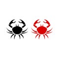Black crab icon, cancer sign. Vector illustration eps 10 Royalty Free Stock Photo