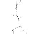 Black Crack and Broken Line on White Background Royalty Free Stock Photo