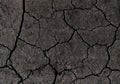 Black cracked ground texture background