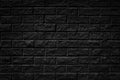 Black cracked old rough brick tiles wall background Royalty Free Stock Photo
