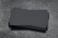 black craft cardboard business card Mockup for branding and identity - isolated on dark surface