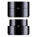 Black cream jar. Cosmetic jars mockup, vector
