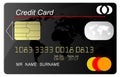 Black credit card vector