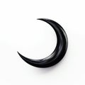 Surrealistic Black Crescent On White Background - Minimal Retouching