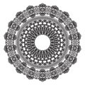 Black crochet doily. Royalty Free Stock Photo