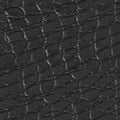 Black crocodile leather texture. Seamless background, tile ready. Royalty Free Stock Photo