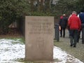 Black crosses in the snow on the German cemetery in Ysselstein the Netherlands