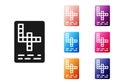 Black Crossword icon isolated on white background. Set icons colorful. Vector Royalty Free Stock Photo