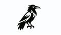 Black Crow Silhouette Illustration Royalty Free Stock Photo