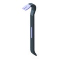 Black crowbar icon isometric vector. Hand lever