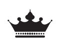 Black Crown Icon Royalty Free Stock Photo