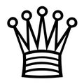 Black crown symbol for banner, general design print and websites.