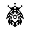 black crowned monkey face icon logo