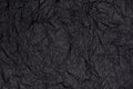 Black crumpled paper for kraft background or cardboard texture Royalty Free Stock Photo