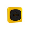 Black Crusade icon isolated on transparent background. Yellow square button.