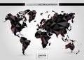 Black crystal world map Royalty Free Stock Photo