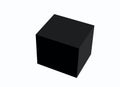 Black cube. Royalty Free Stock Photo