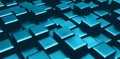 Blue cubes 3d created background