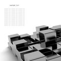Black cubes abstract background Royalty Free Stock Photo