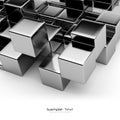 Black cubes abstract background Royalty Free Stock Photo