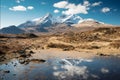 Black Cuillin Mountains, Skye, reflected in river Sligachan Royalty Free Stock Photo