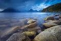 Black Cuillins viewed from Elgol coastline Royalty Free Stock Photo