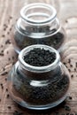 Black cumin in a glass