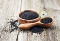 Black cumin oil with flower Royalty Free Stock Photo