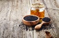 Black cumin oil Royalty Free Stock Photo