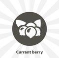 black currant isolated icon. fruit design element