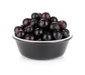 Black currant in small bowl