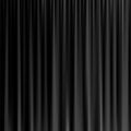 Black curtain background. Vector realistic black curtain.