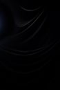 Black Curtain drape wave with studio lighting, Wallpaper Background Texture Detail Royalty Free Stock Photo
