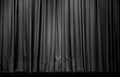 Black curtain in theater