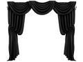 Black curtain of a theater