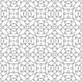 black curves on black. seamless symmetrical pattern. ftextile design Royalty Free Stock Photo