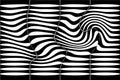 Black Curvy Waves Effects Illusion Swirl Twirl Stylish