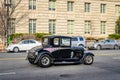 Black Custom Made Roadster Vehicle on the Road in Washington DC, USA