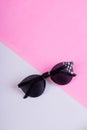 black Cute Glasses Taken from front with isolated background form