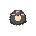 Black cute sheep Royalty Free Stock Photo