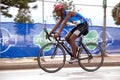 Black cyclist