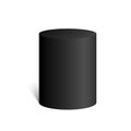 Black cylinder. 3D geometric shape. mock up