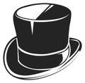 Black cylinder hat icon. Gentleman symbol. Magician sign Royalty Free Stock Photo