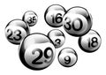 Vector Bingo Lottery Number Balls Royalty Free Stock Photo