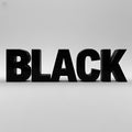 BLACK 3D text effect isolated on a background Royalty Free Stock Photo