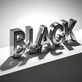 BLACK 3D text effect isolated on a background Royalty Free Stock Photo