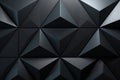 .Black 3D Wall with Triangular Tiles, Abstract Geometric Background