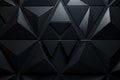 .Black 3D Wall with Triangular Tiles, Abstract Geometric Background